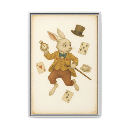 The White Rabbit - Framed Canvas