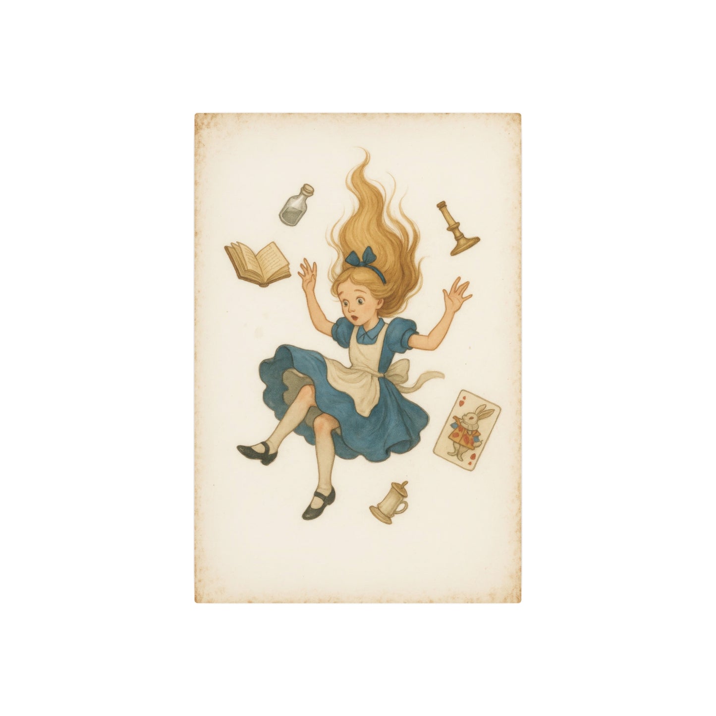 Alice Down the Rabbit Hole - Metal Print