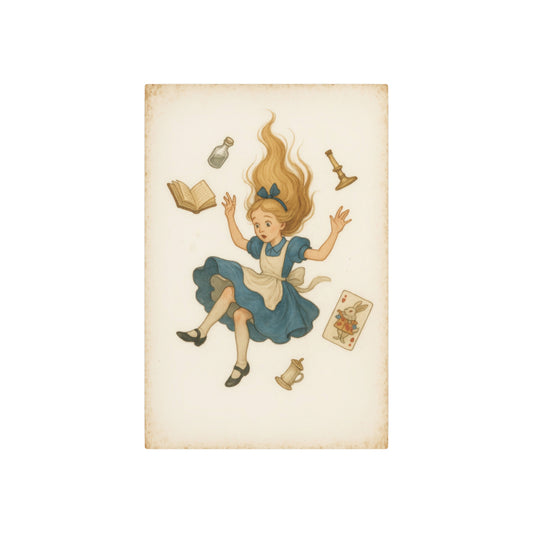 Alice Down the Rabbit Hole - Metal Print