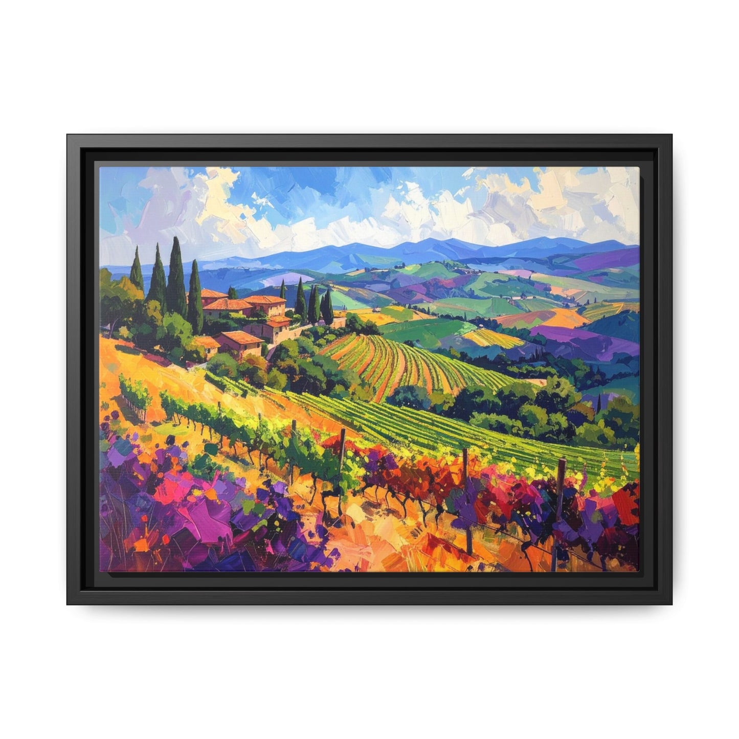 Italian Vineyard - Framed Canvas