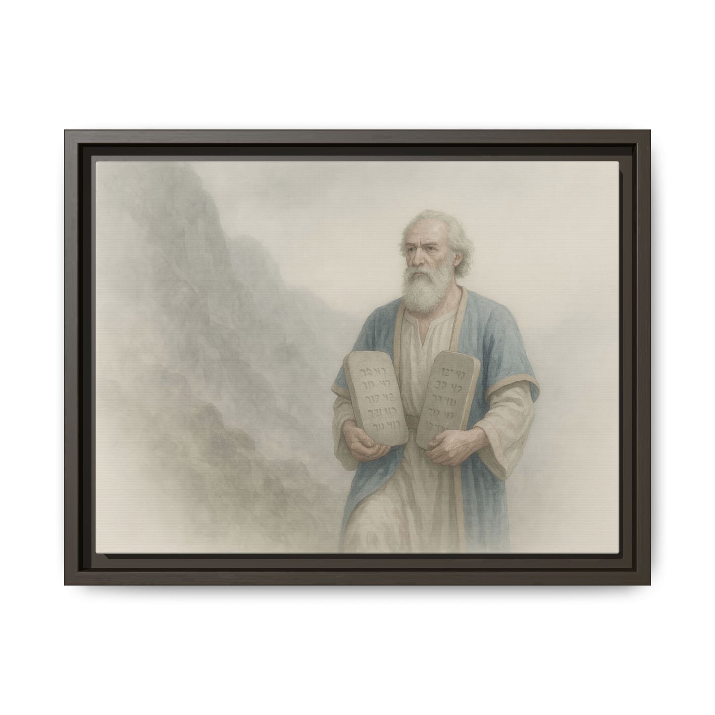 Moses Comes Down from the Mountain - Framed Canvas