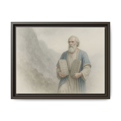 Moses Comes Down from the Mountain - Framed Canvas