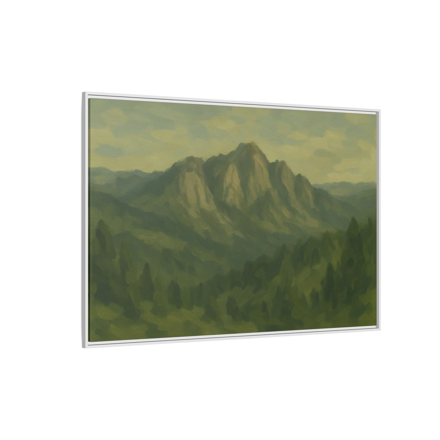 Green Mountains - Framed Canvas