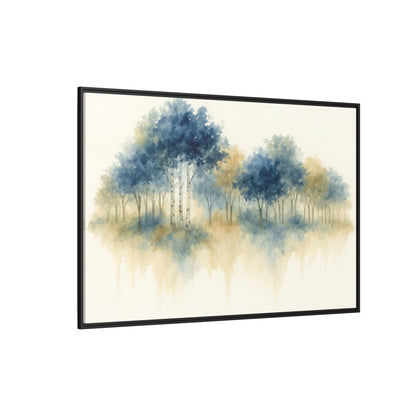 Floating Aspen and Birch Forest - Framed Canvas