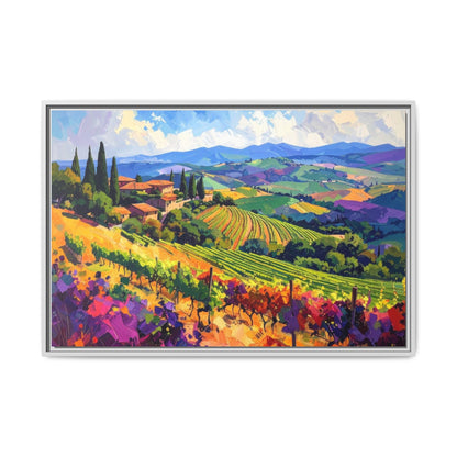 Italian Vineyard - Framed Canvas