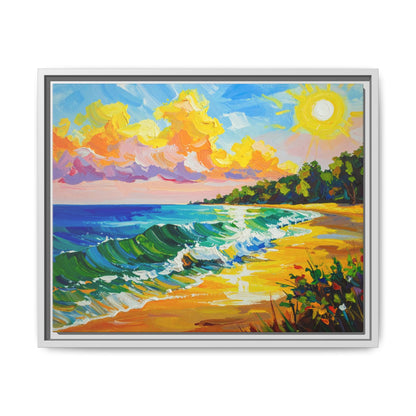 Tranquil Seascape- Framed Canvas