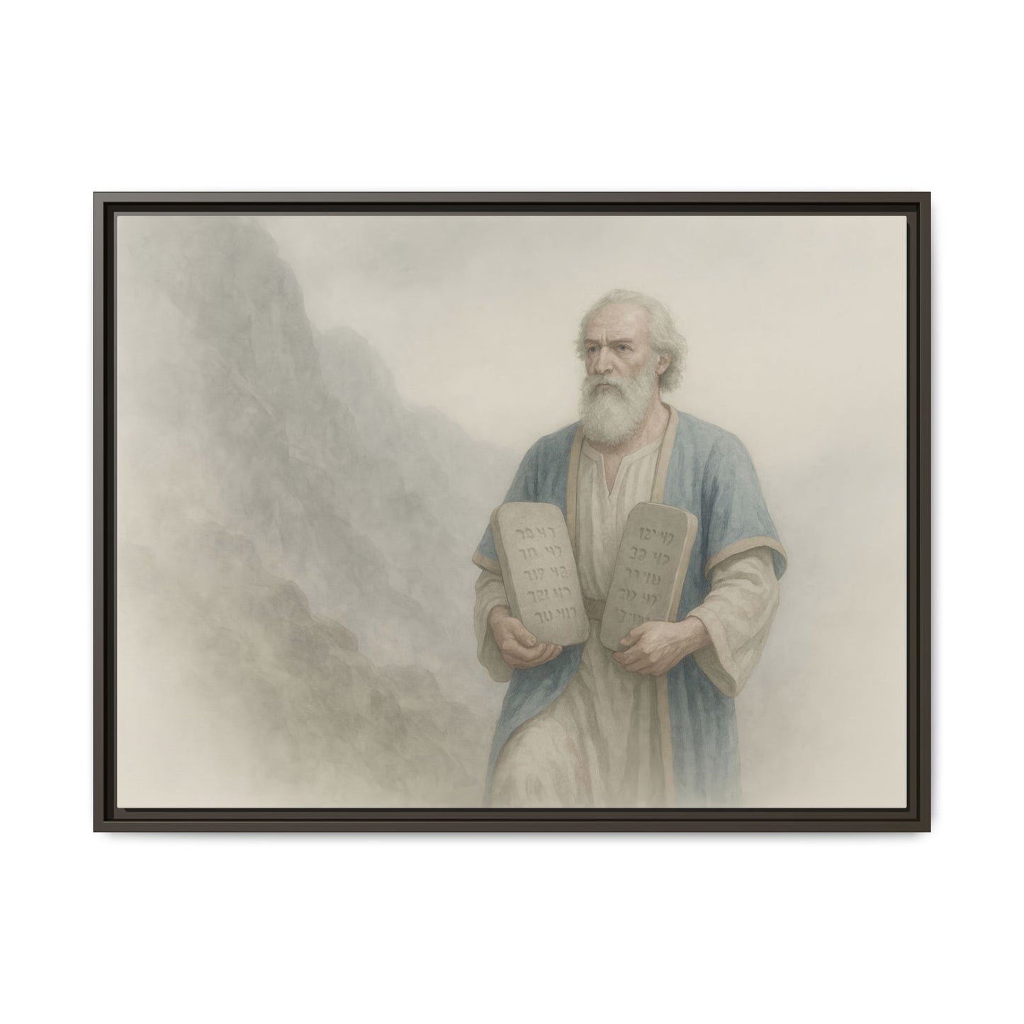 Moses Comes Down from the Mountain - Framed Canvas