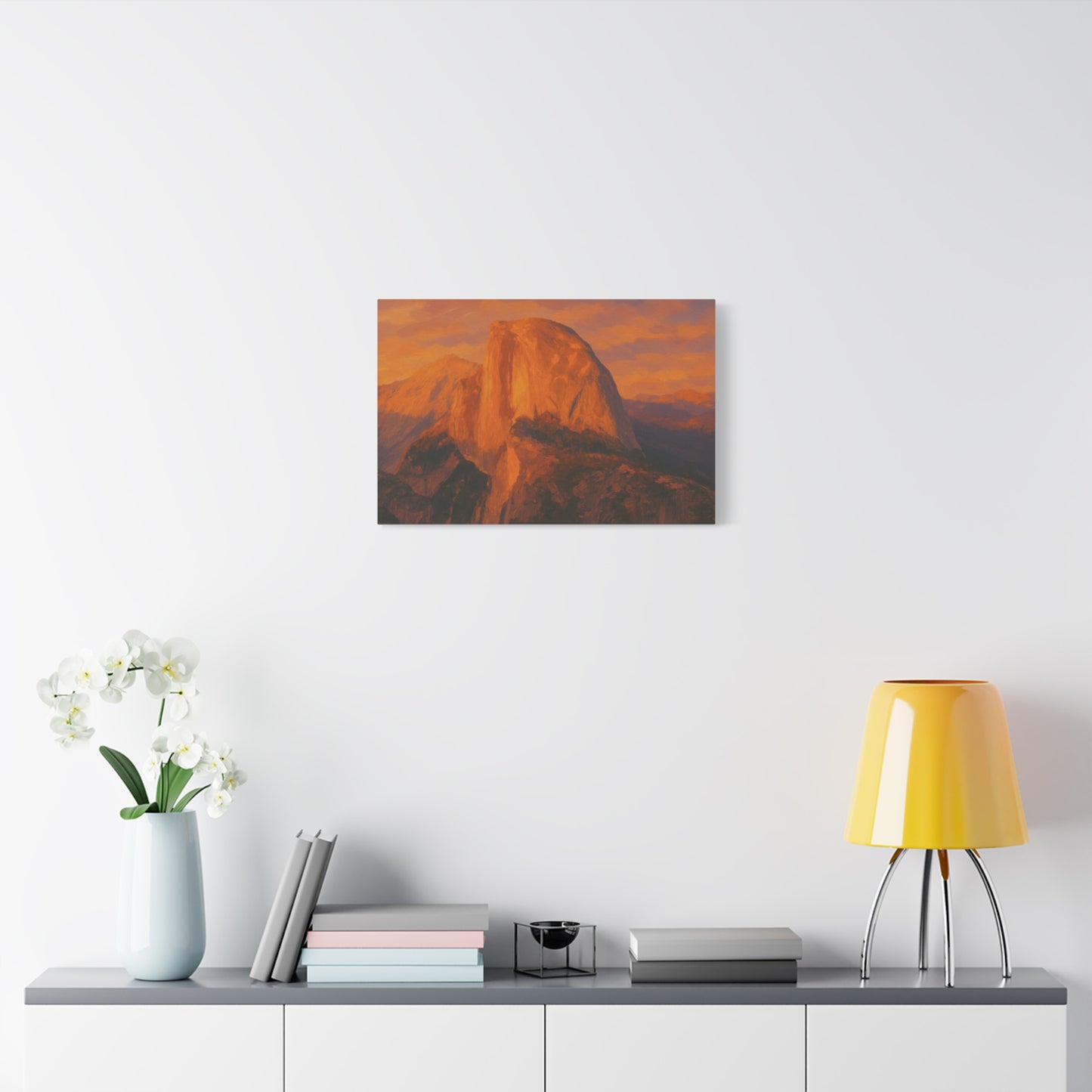 Sunset Over Half Dome Canvas