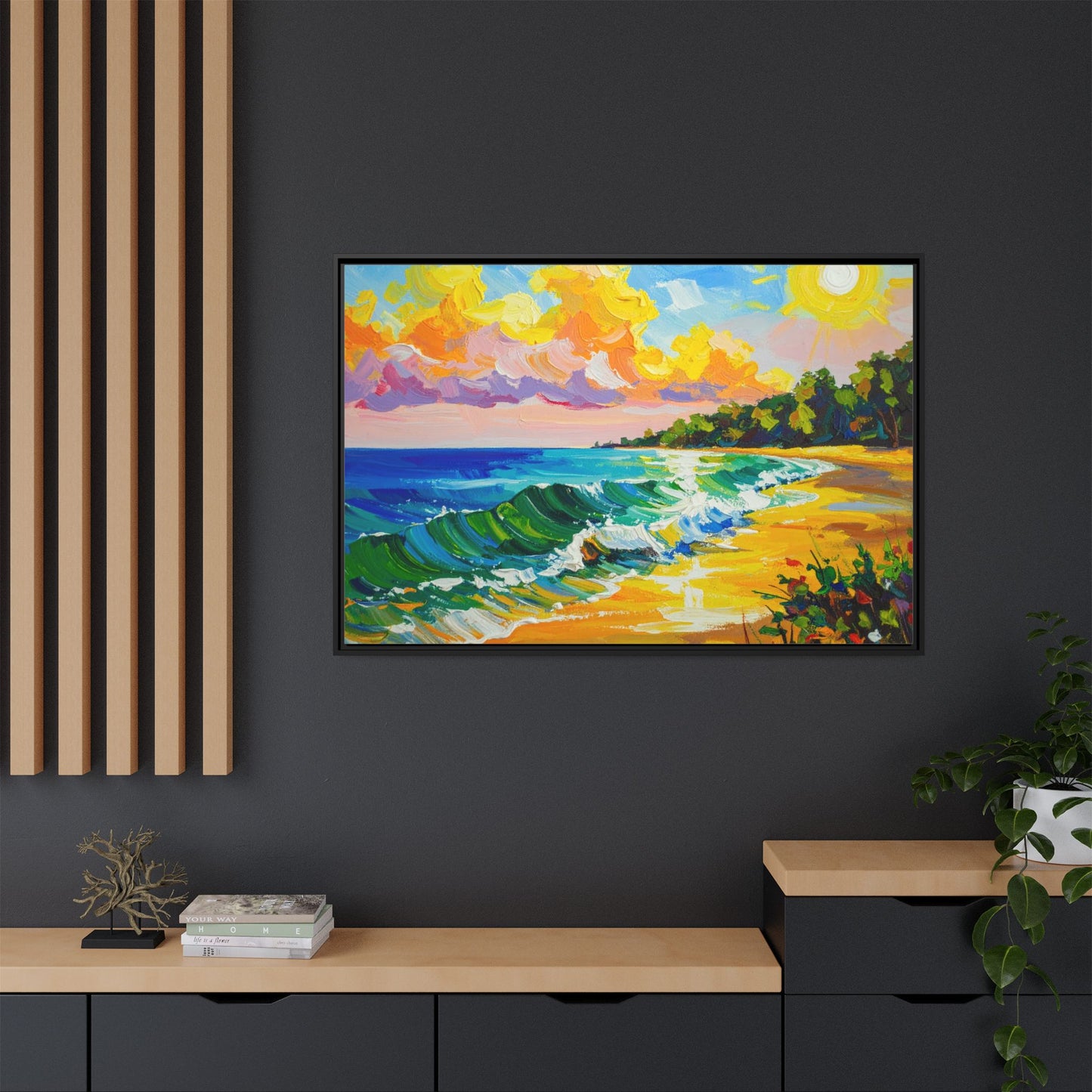 Tranquil Seascape- Framed Canvas