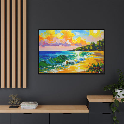 Tranquil Seascape- Framed Canvas