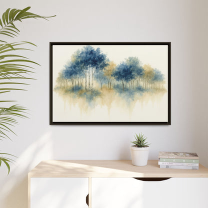 Floating Aspen and Birch Forest - Framed Canvas