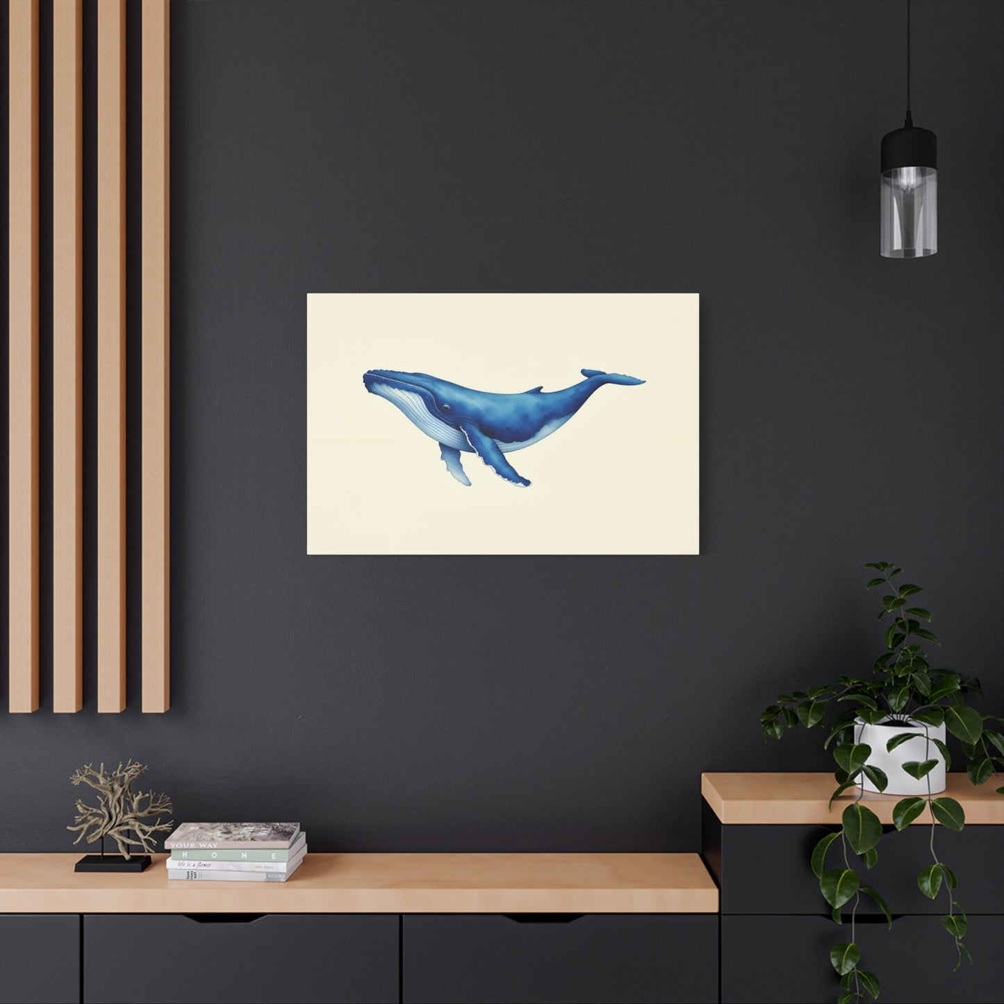 Blue Whale Watercolor Canvas