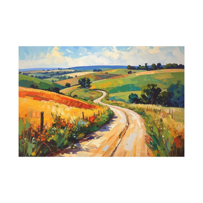 Lazy Country Road #3 Canvas