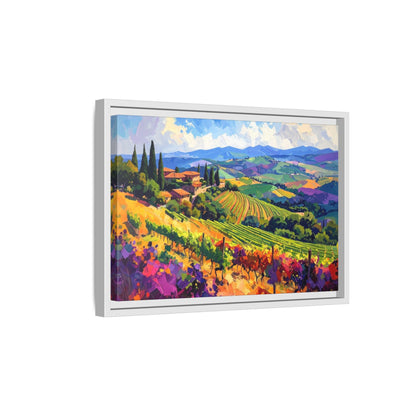 Italian Vineyard - Framed Canvas