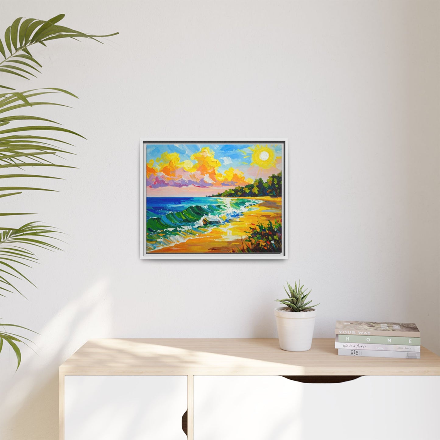 Tranquil Seascape- Framed Canvas