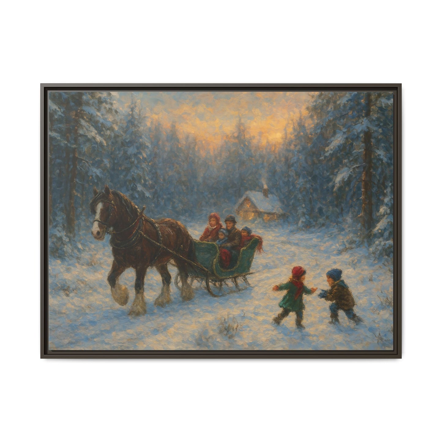 Winter Fun - Framed Canvas