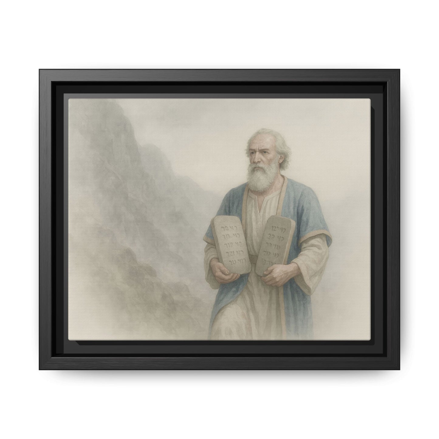 Moses Comes Down from the Mountain - Framed Canvas