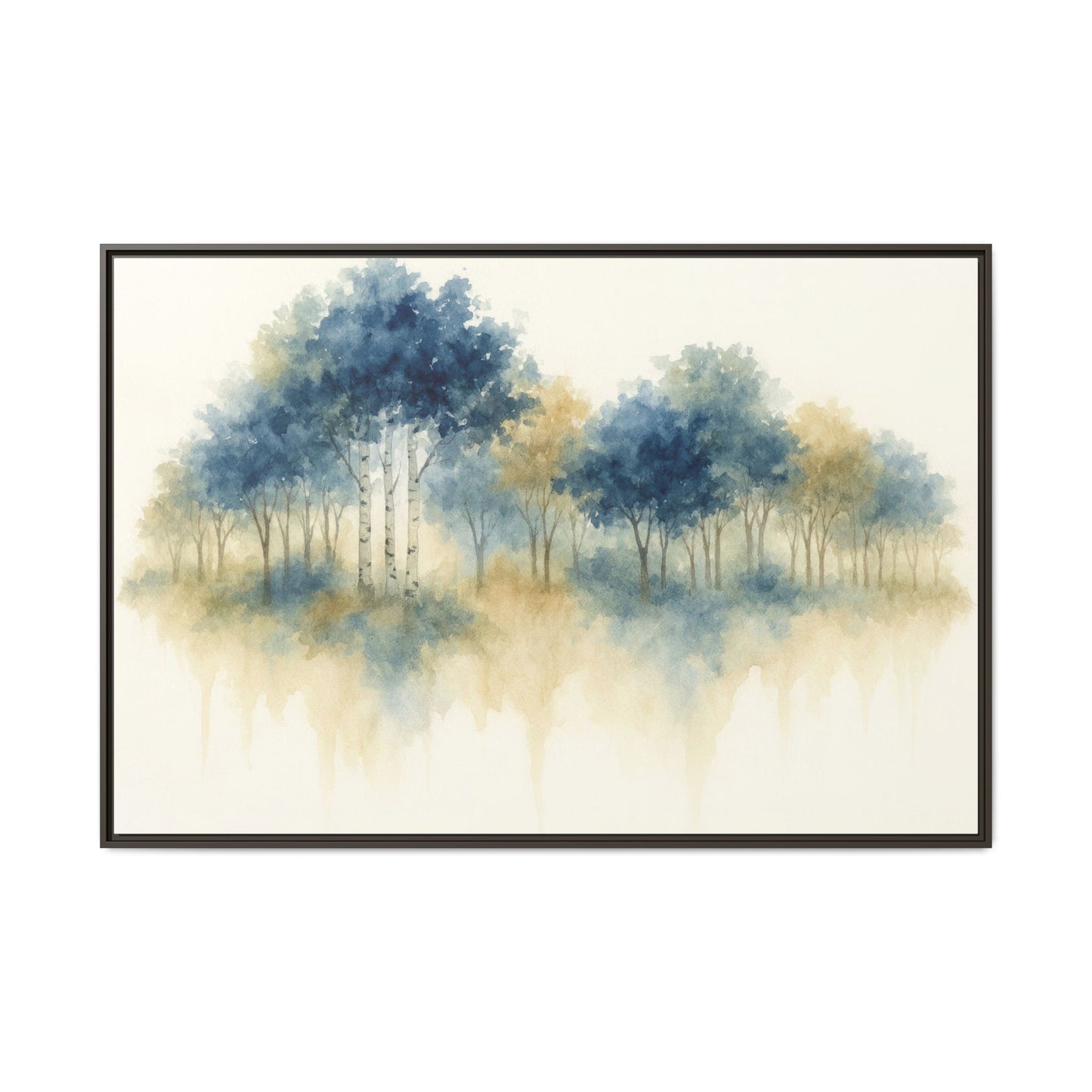 Floating Aspen and Birch Forest - Framed Canvas