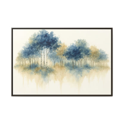Floating Aspen and Birch Forest - Framed Canvas