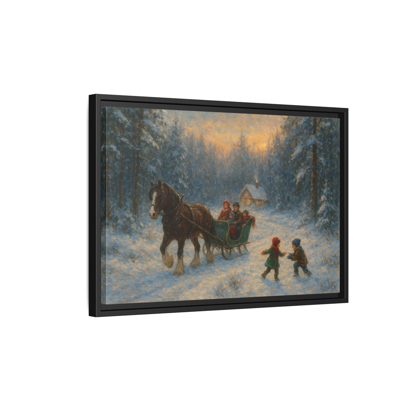Winter Fun - Framed Canvas