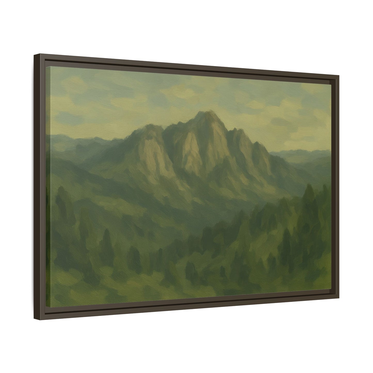 Green Mountains - Framed Canvas