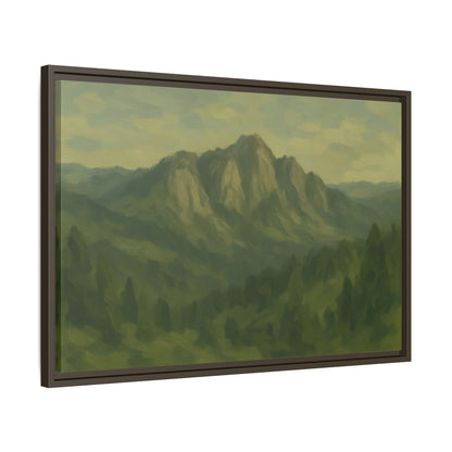 Green Mountains - Framed Canvas