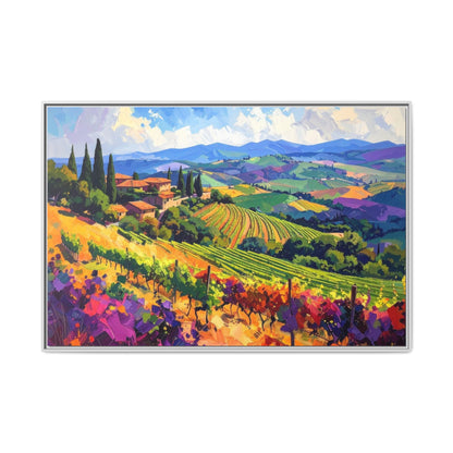 Italian Vineyard - Framed Canvas