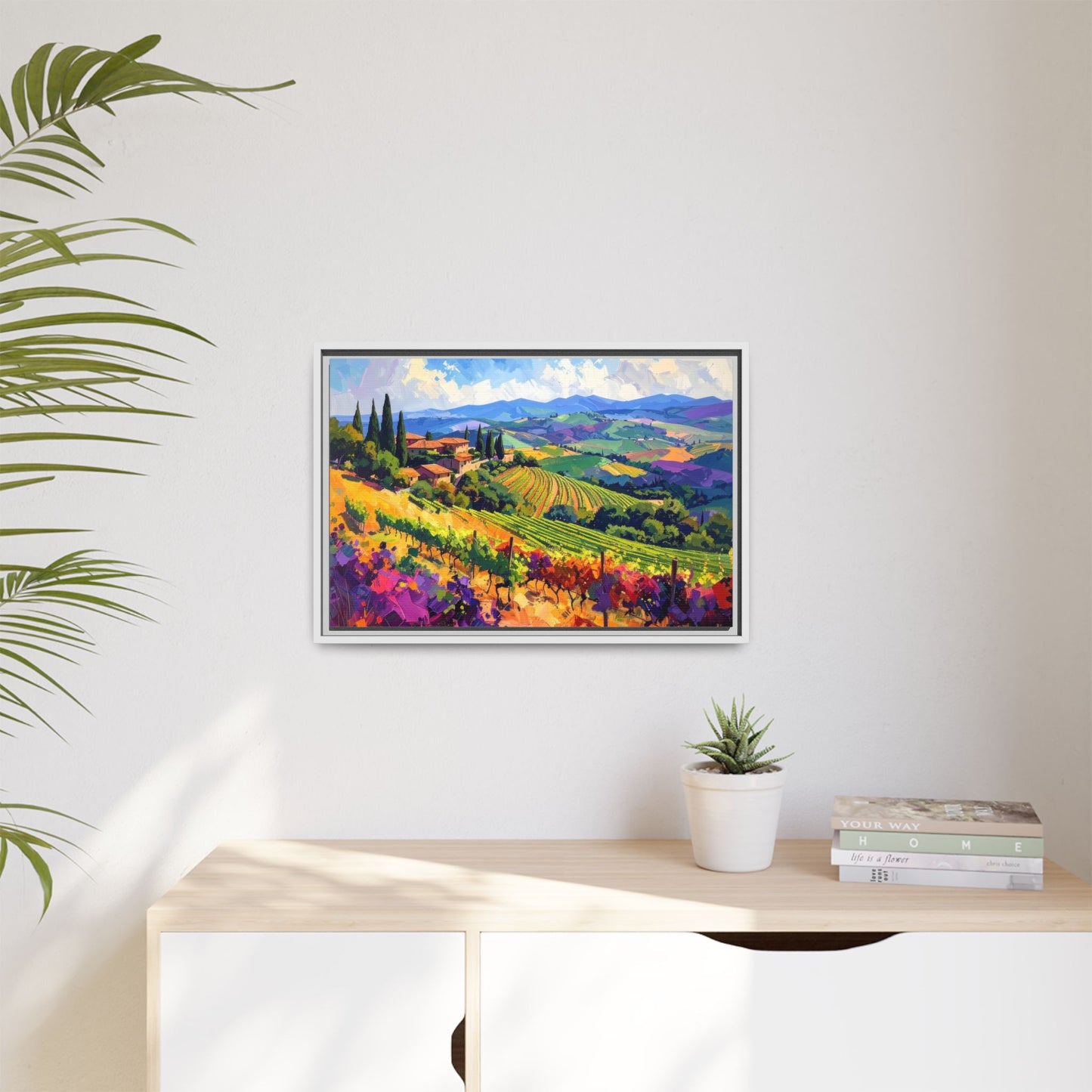 Italian Vineyard - Framed Canvas