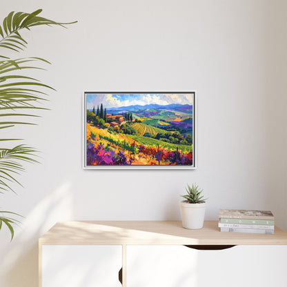 Italian Vineyard - Framed Canvas