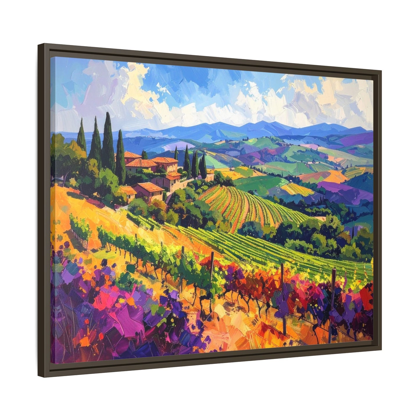 Italian Vineyard - Framed Canvas