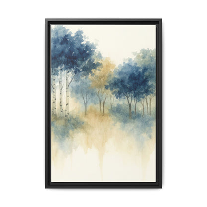 Floating Aspen and Birch Forest - Framed Canvas