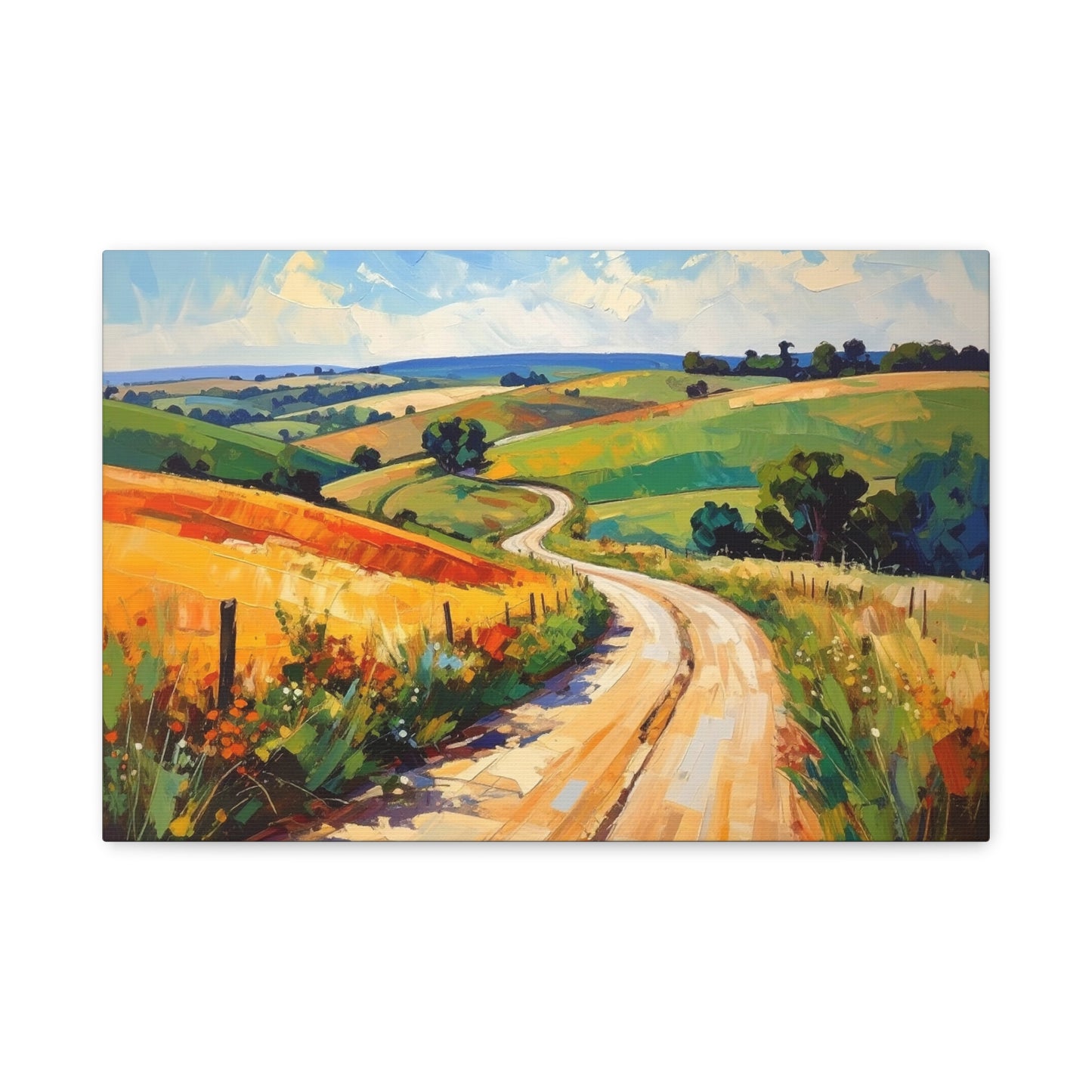 Lazy Country Road #3 Canvas