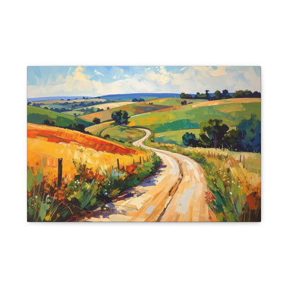 Lazy Country Road #3 Canvas