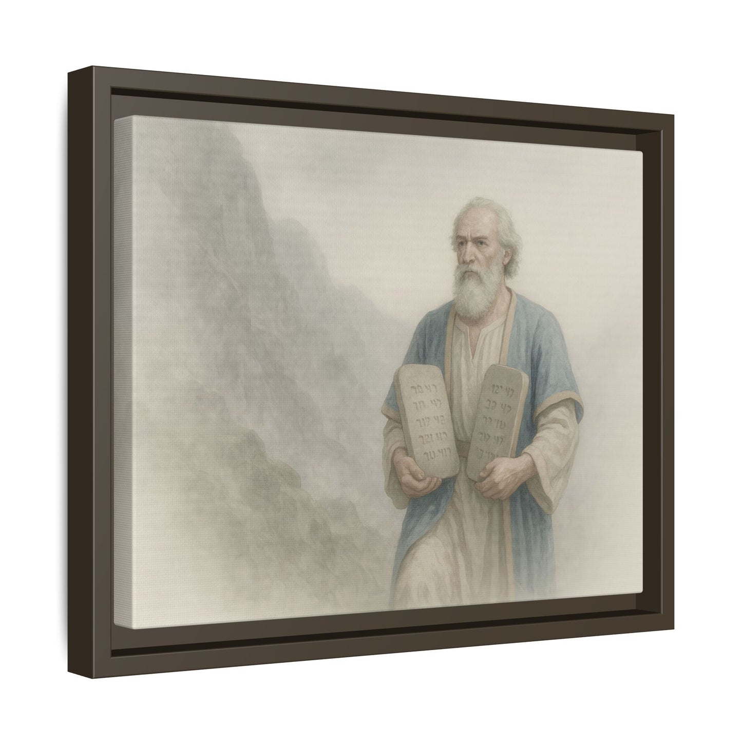 Moses Comes Down from the Mountain - Framed Canvas