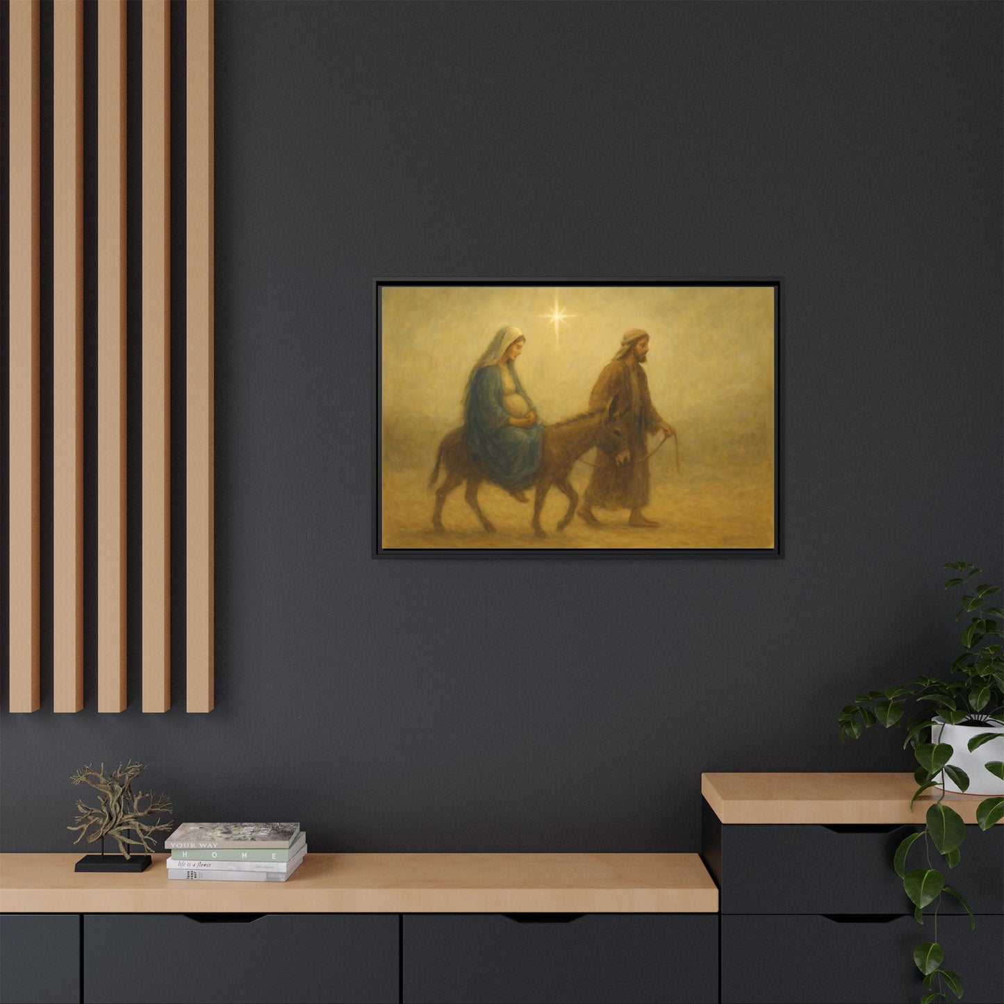 Journey to Bethlehem - Framed Canvas
