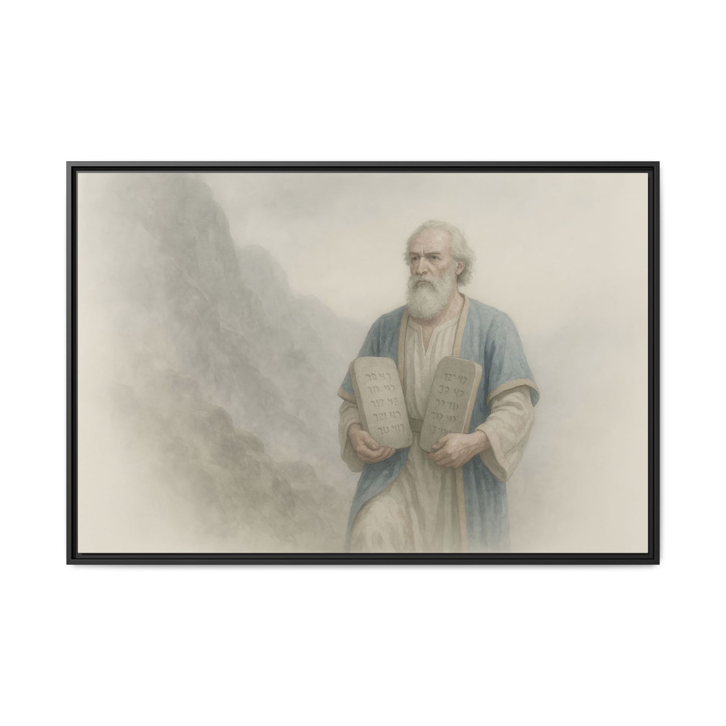 Moses Comes Down from the Mountain - Framed Canvas