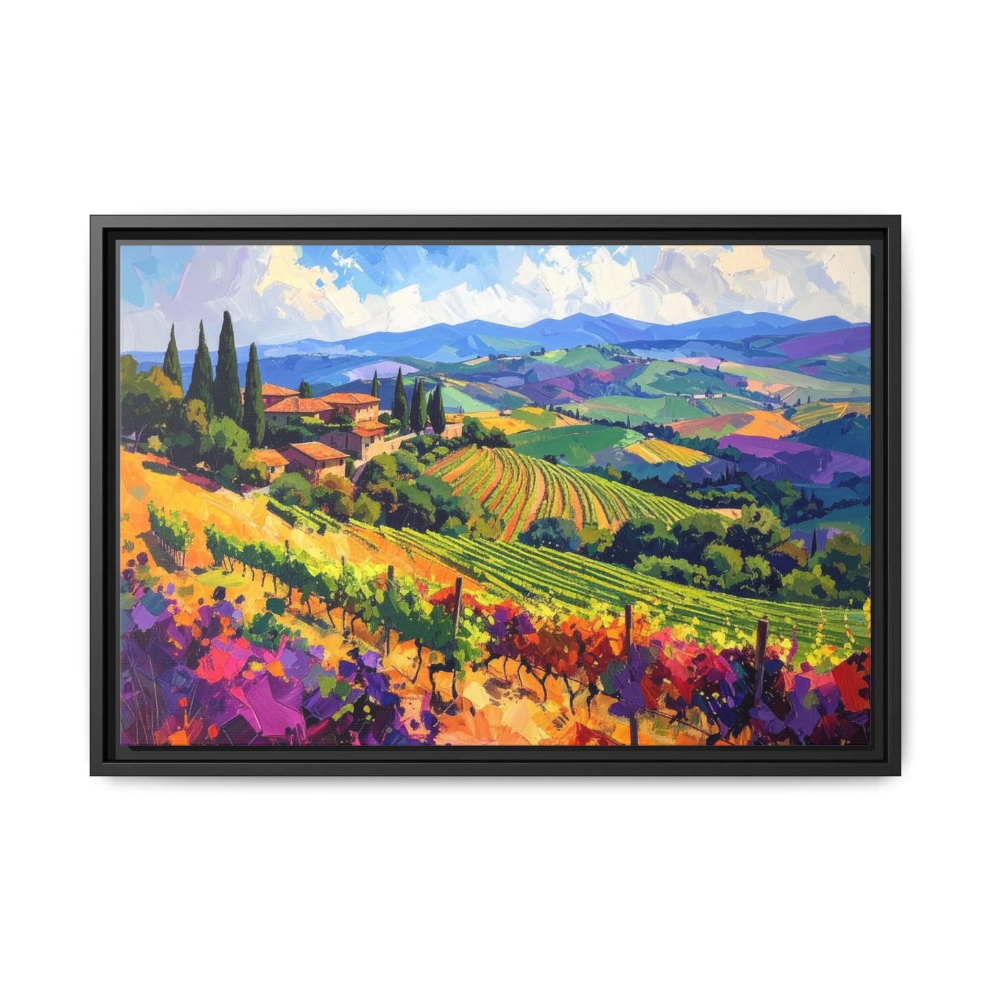 Italian Vineyard - Framed Canvas