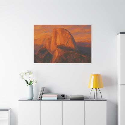 Sunset Over Half Dome Canvas