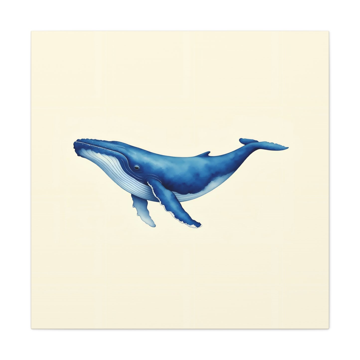 Blue Whale Watercolor Canvas