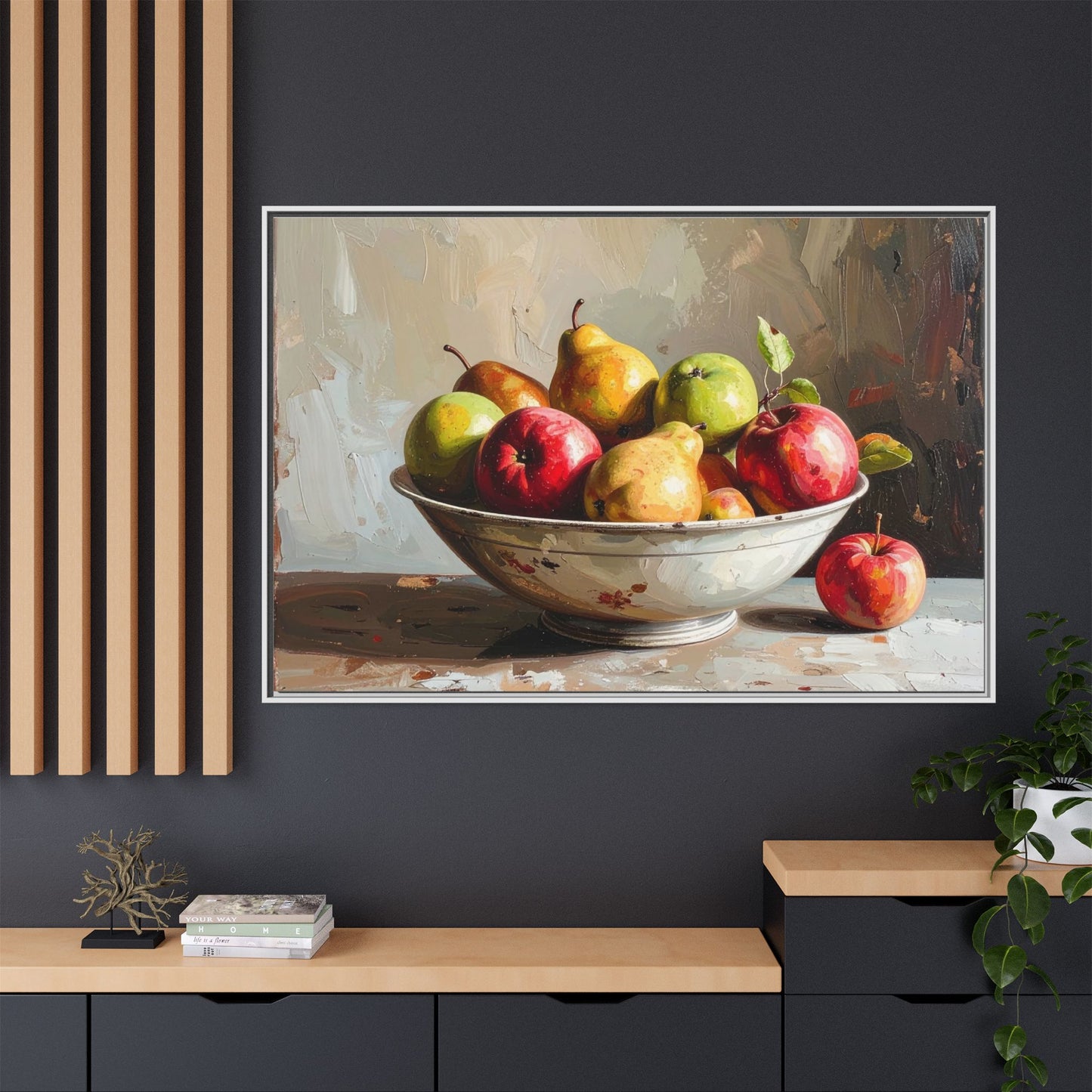 Farmhouse Fruit Bowl - Framed Canvas