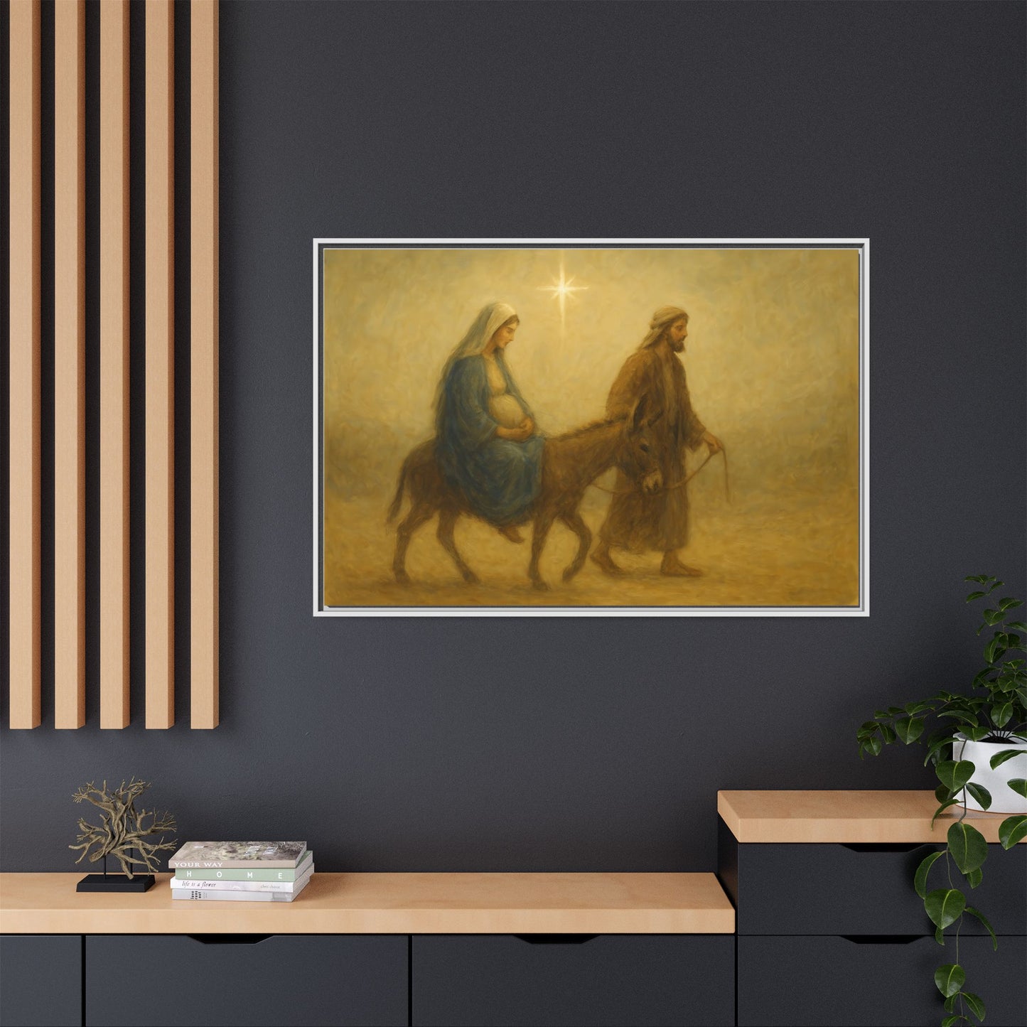 Journey to Bethlehem - Framed Canvas