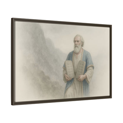 Moses Comes Down from the Mountain - Framed Canvas