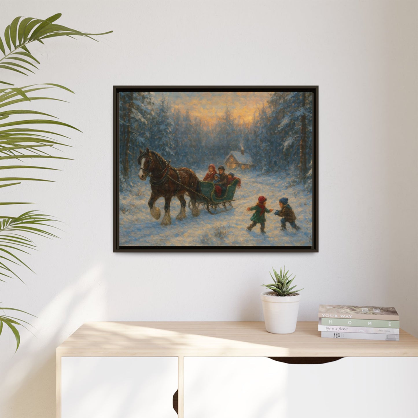 Winter Fun - Framed Canvas