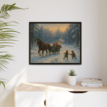 Winter Fun - Framed Canvas