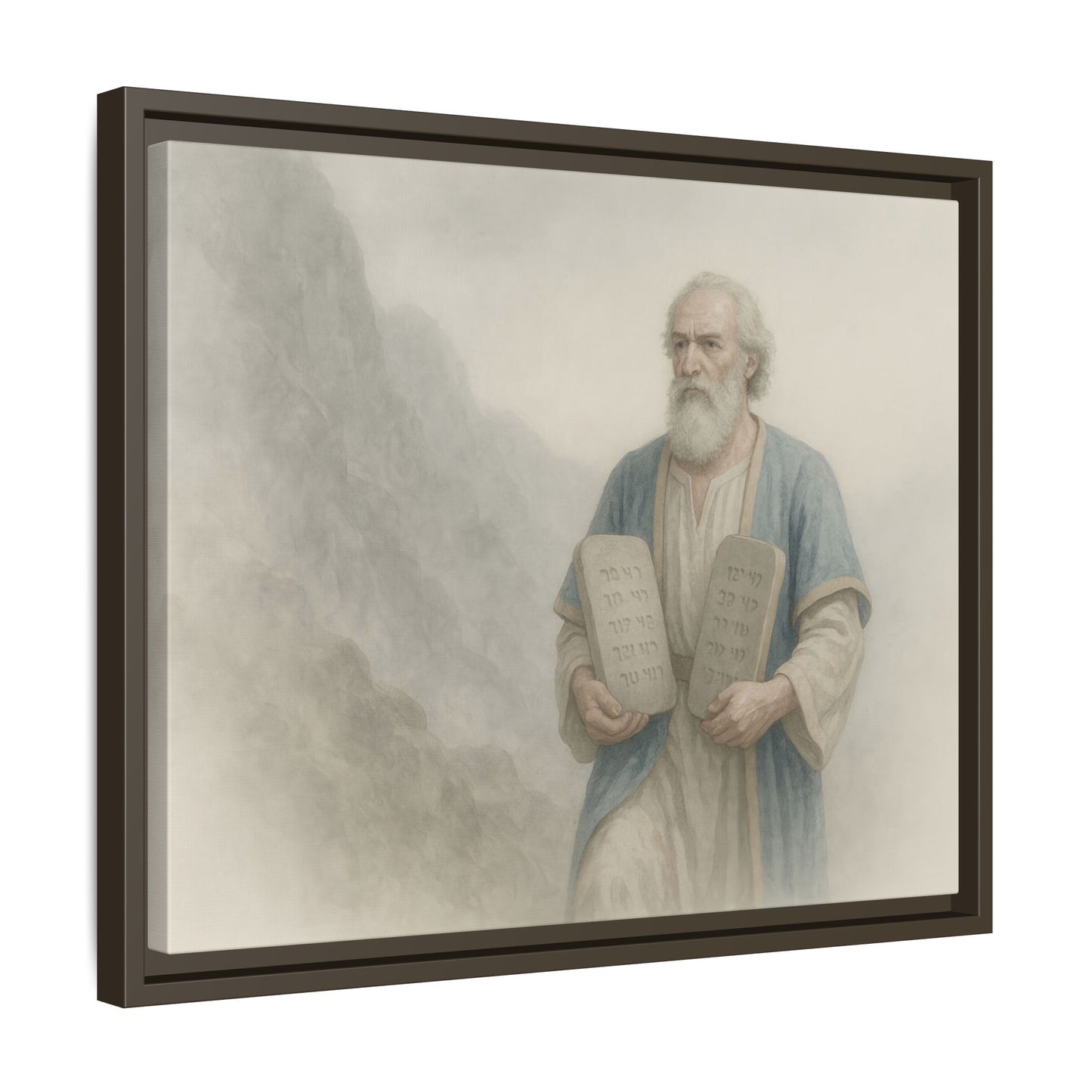 Moses Comes Down from the Mountain - Framed Canvas