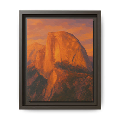 Sunset Over Half Dome - Framed Canvas