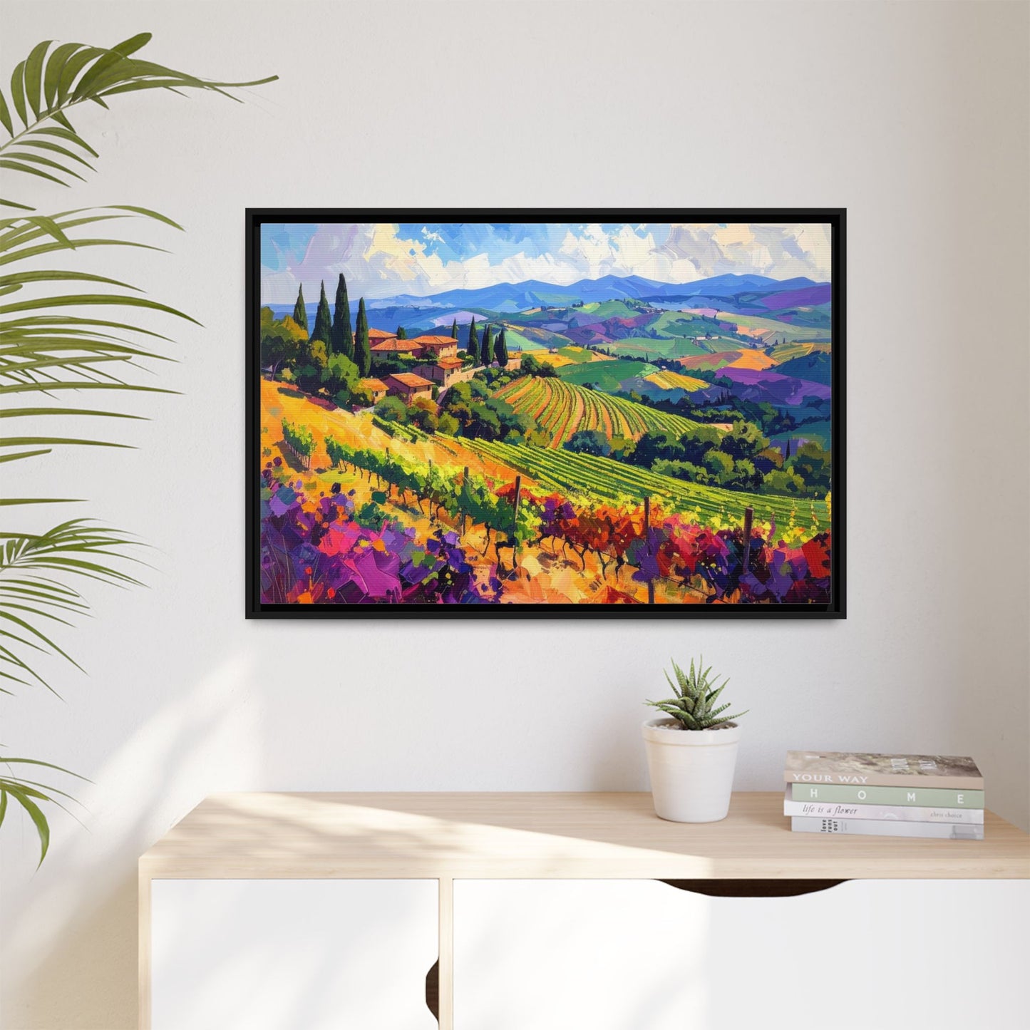 Italian Vineyard - Framed Canvas