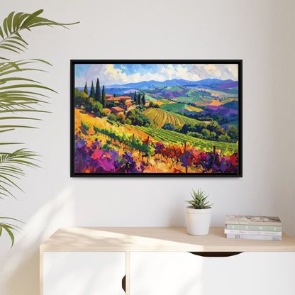 Italian Vineyard - Framed Canvas