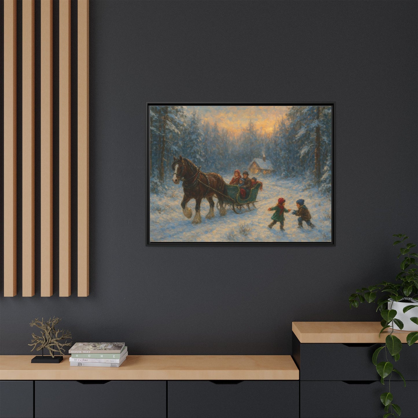Winter Fun - Framed Canvas