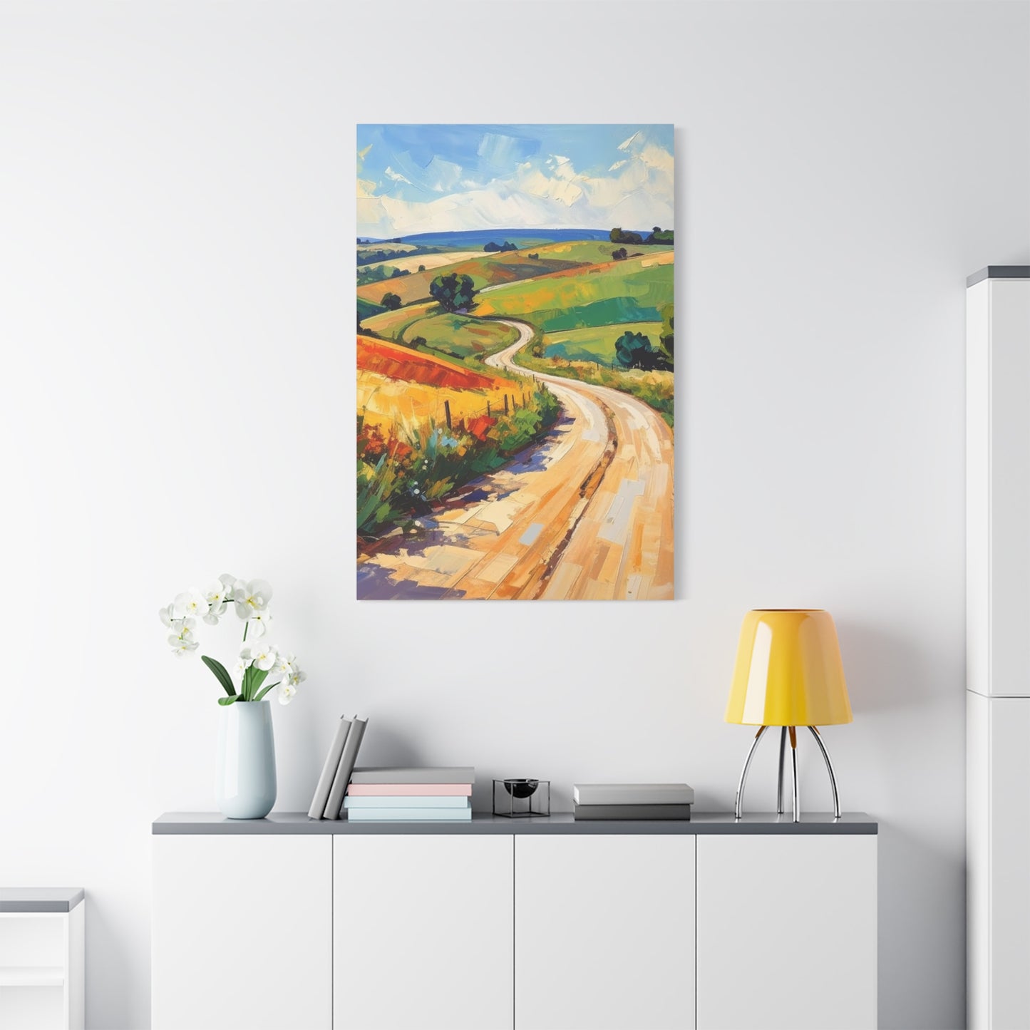 Lazy Country Road #3 Canvas
